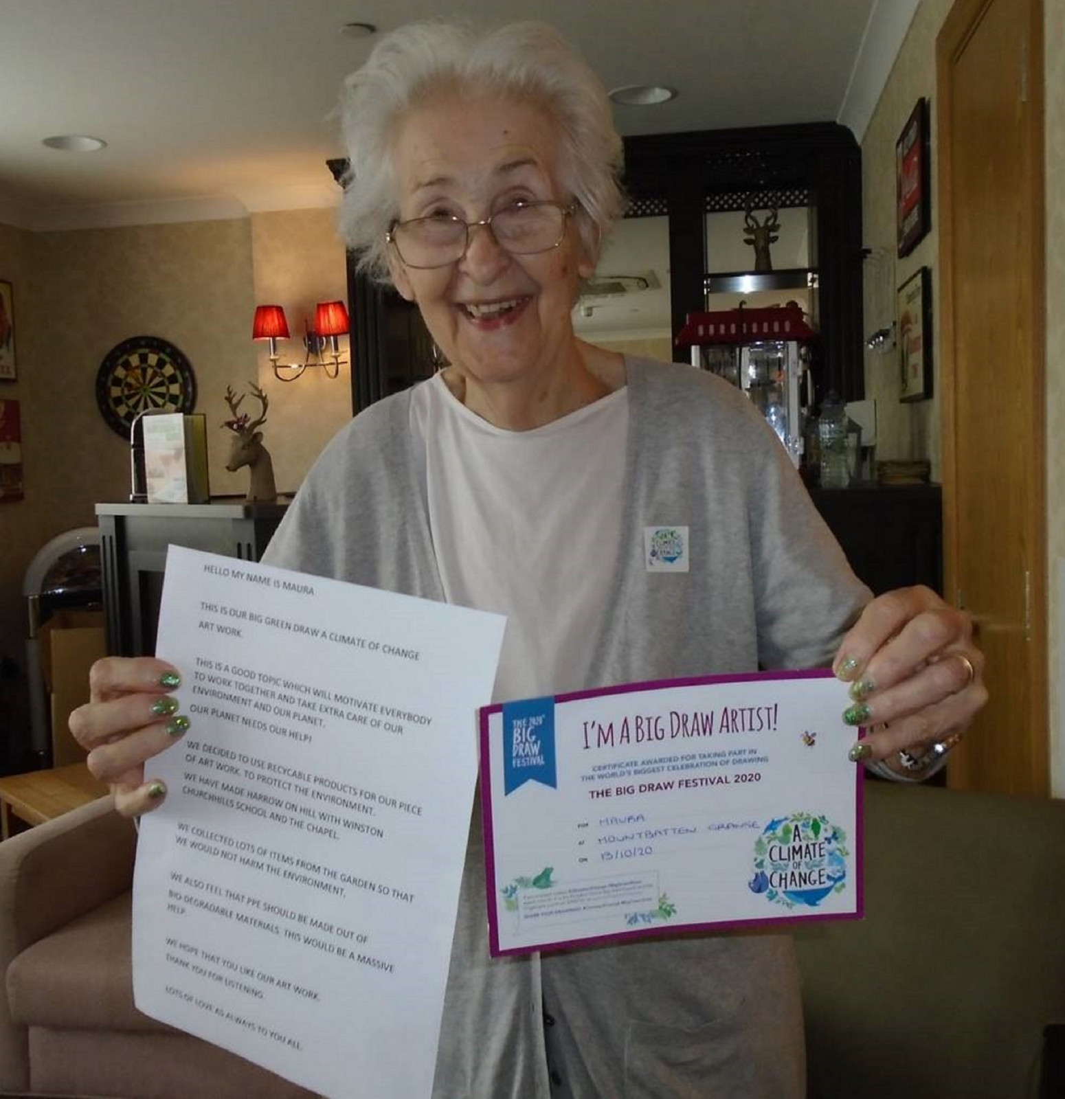 Ready, set, draw – Windsor care home residents take part in worldwide art festival